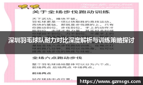 深圳羽毛球队耐力对比深度解析与训练策略探讨